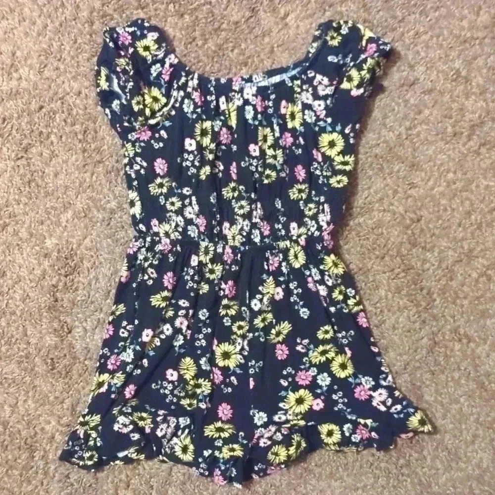 Girls floral romper